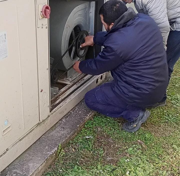 Mantenimiento industrial de correas y motor HVAC
